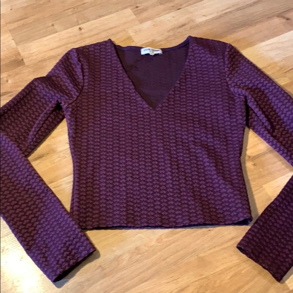 Opening ceremony purple long sleeve top sz s